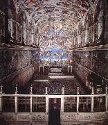 Michelangelo Buonarroti Interior of the Sistine Chapel oil painting artist